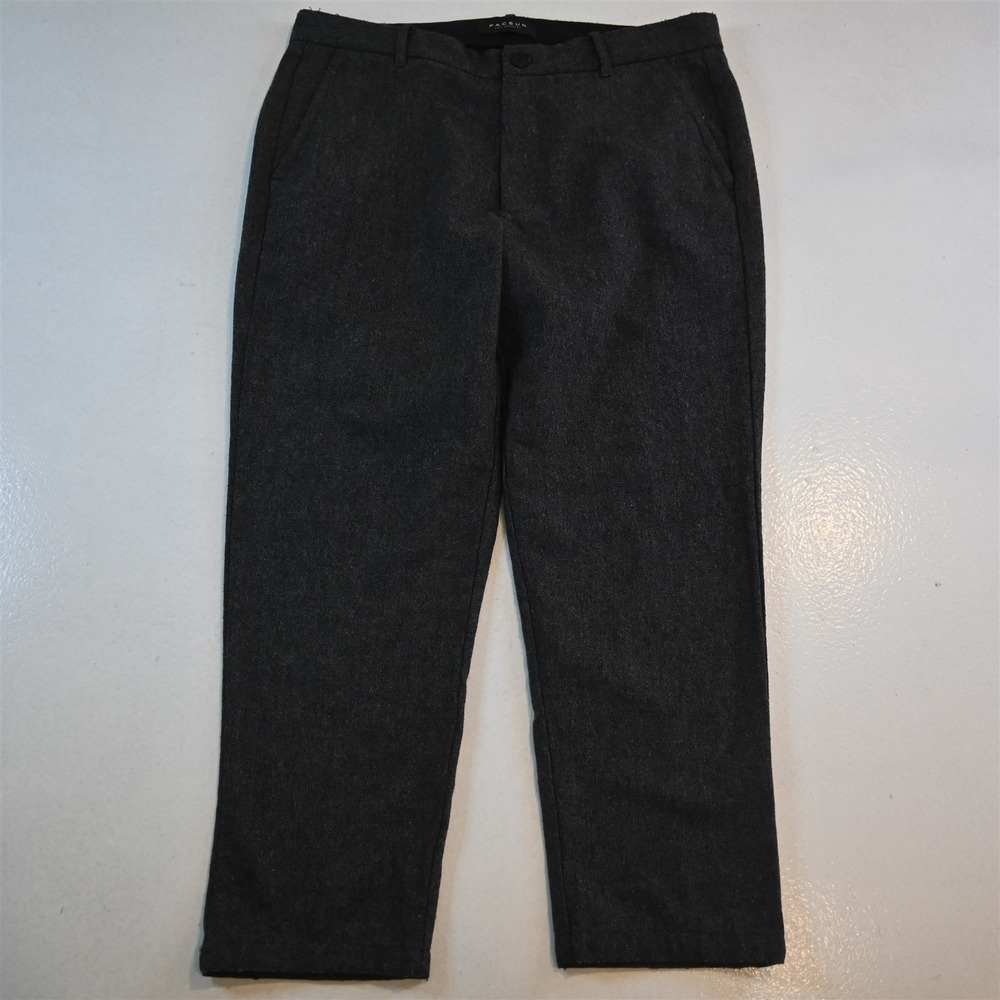 Pacsun 32x26 Gray Fleck Tweed Slim Tapered Ankle Dress Mens Pants